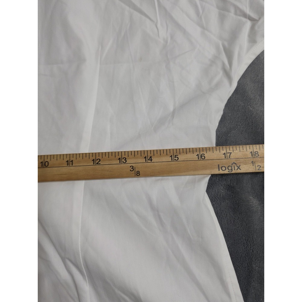 Ralph Lauren Black Label Business Tie Front White Cotton Button Up Shirt Women M - Picture 9 of 12